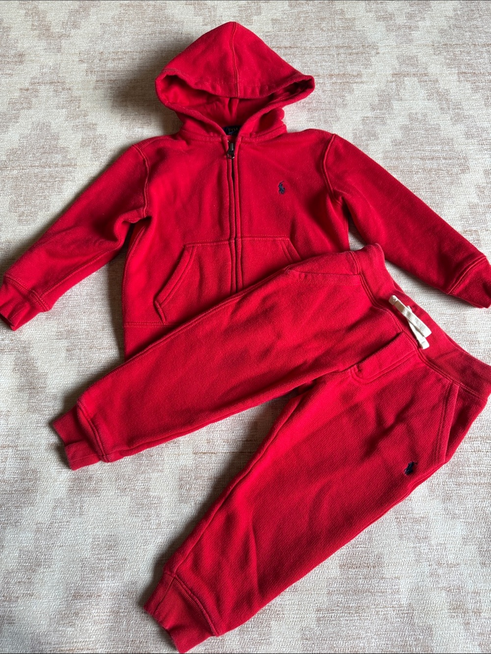 Polo by Ralph Lauren Red Kids Sweatshirt & Joggers Set size 3T